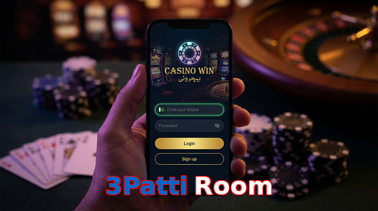 Main screen of 3Patti Room login page for PK players